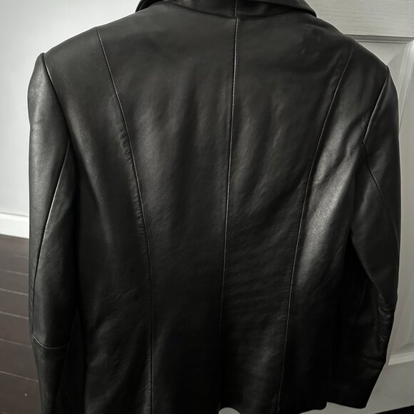 Women's Morton & Rossi black leather jacket (Small) - Picture 2 of 4